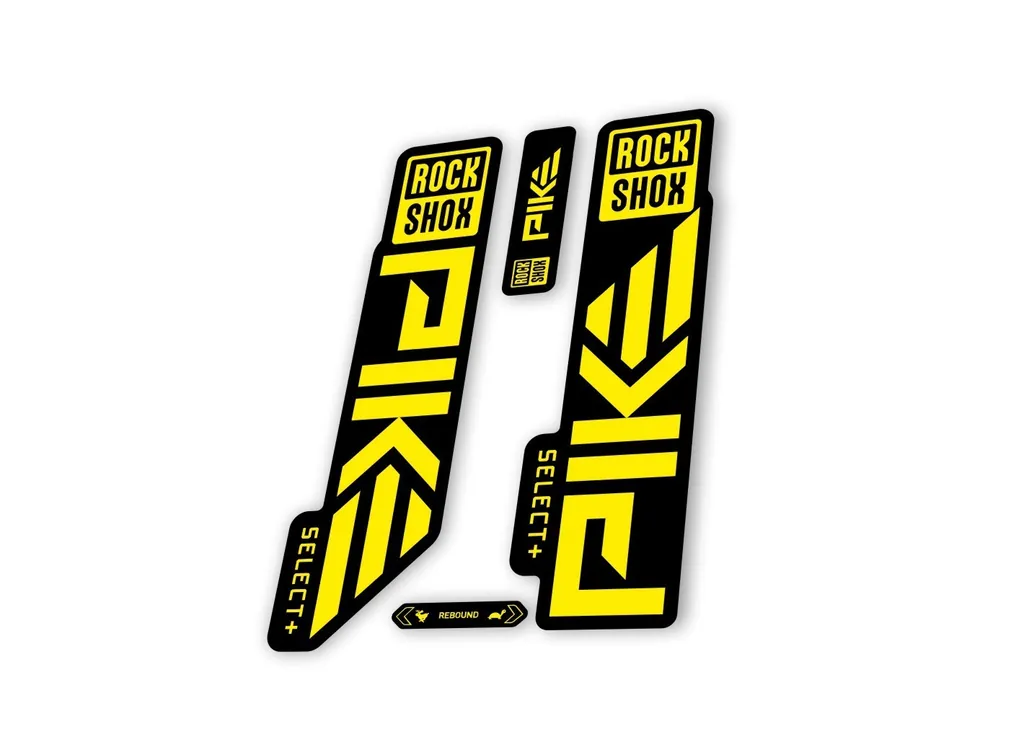 Rock Shox PIKE SELECT + Plus 2023 Mountain Bike Cycling Decal Sticker Yellow