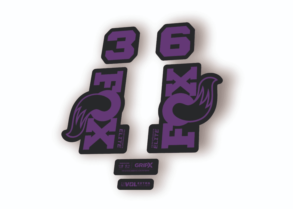 FOX 36 Elite Performance 2026 Fork Factory Decal Sticker Adhesive Purple