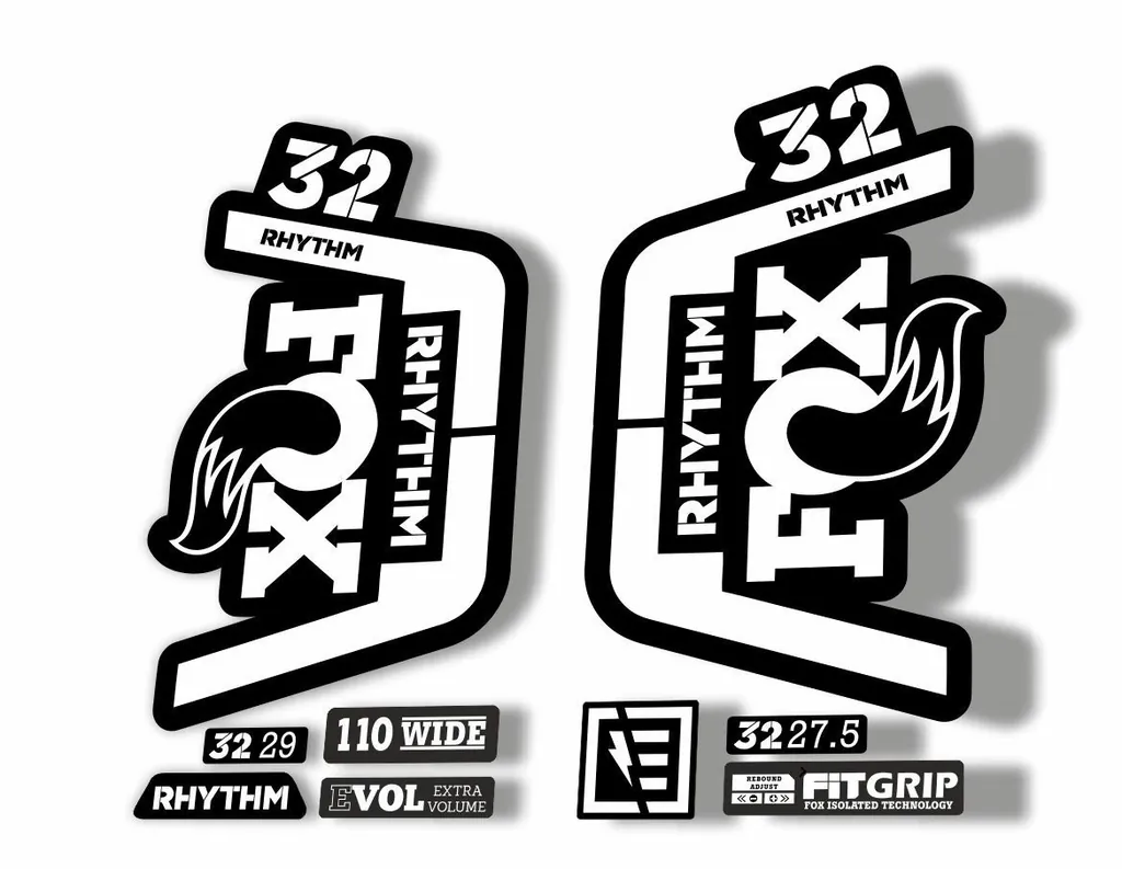 FOX 32 Rhythm 2019 Forks Suspension Factory Decal Sticker Adhesive White