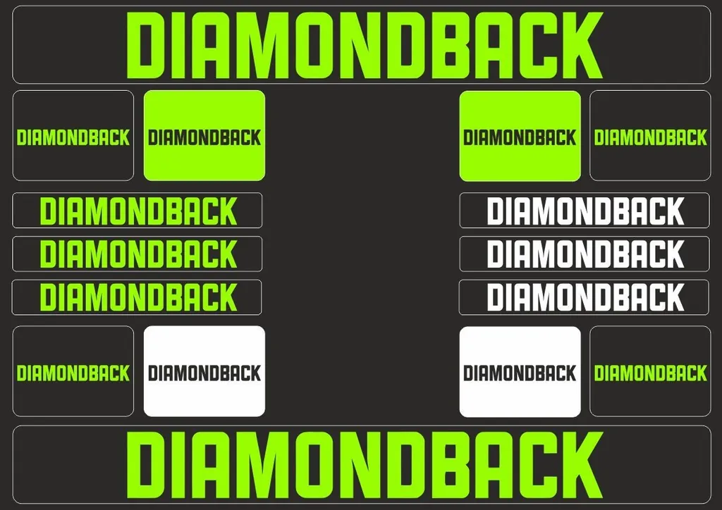 Bicycle Vinyl Frame Stickers – Compatible with DIAMONDBACK Bikes – Green