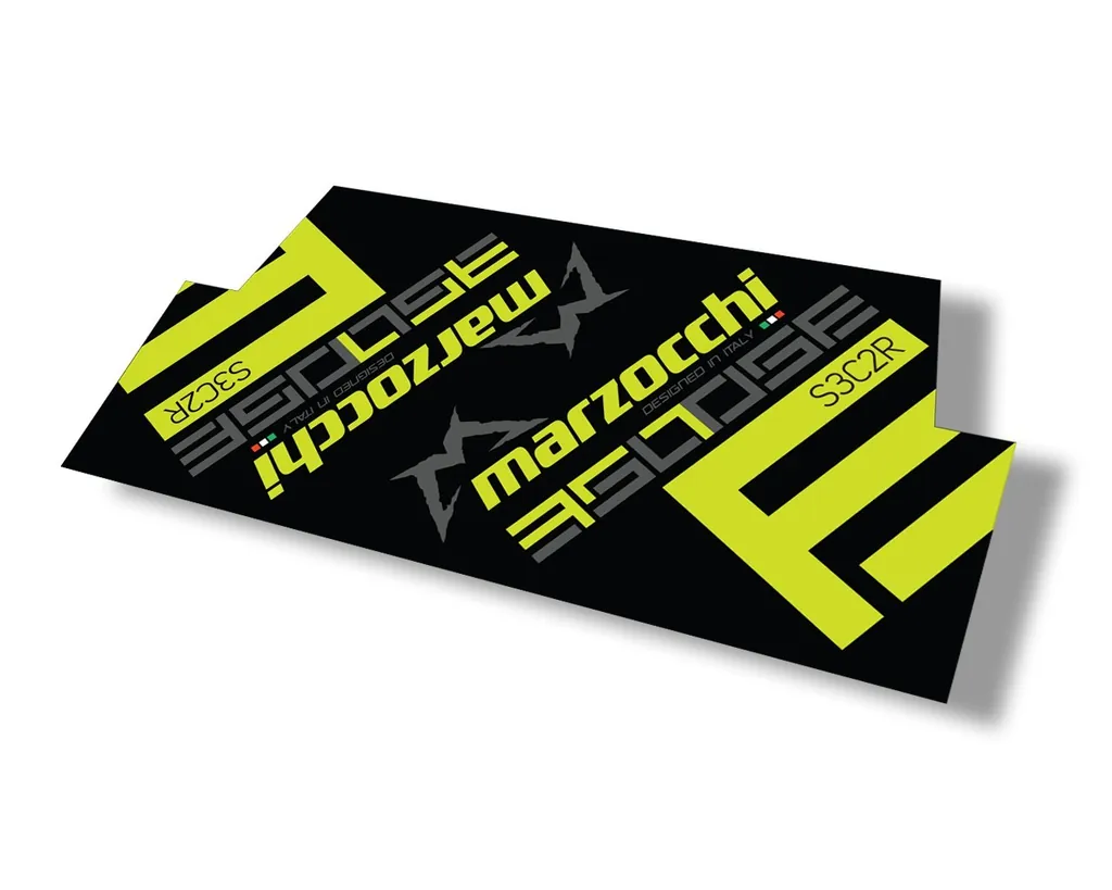 Marzocchi 350 S3C2R 2018 Rear Shock Sticker Decal Kit Adhesive Lime Green
