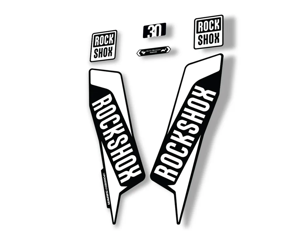 Rock Shox TK 30 2021 Fork Decals Suspension Sticker Adhesive White