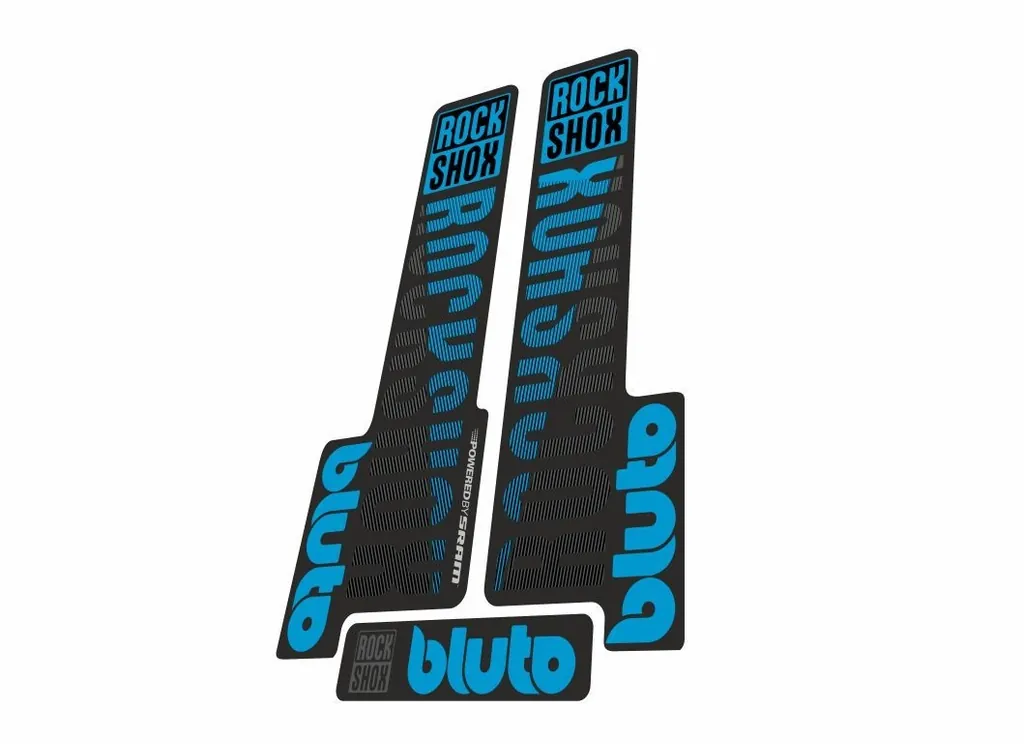 Rock Shox BLUTO 2018 Mountain Bike Cycling Decal Kit Sticker Blue Gray