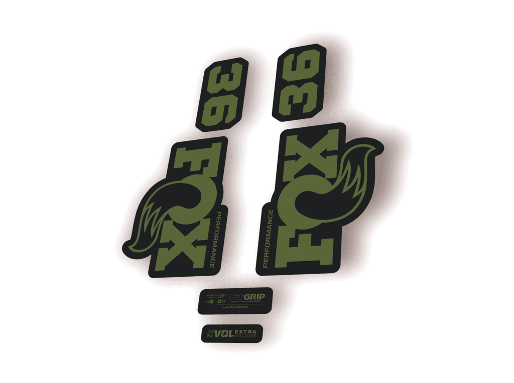 FOX 36 Performance 2026 Fork Factory Suspension Decal Sticker Adhesive Olive