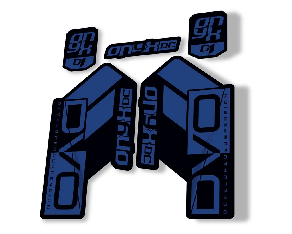 DVO Onyx DC D1 2019 Fork Suspension Sticker Factory Decal Adhesive Dark Blue