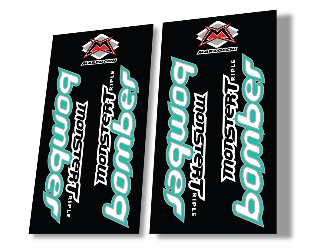 Marzocchi Bomber Monster Triple 1999 Suspension Decal Kit Sticker Set Dolphin