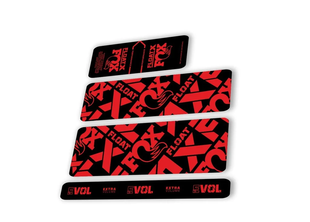 Fox 2022 Float X Performance Rear Shock Suspension Sticker Decal Red