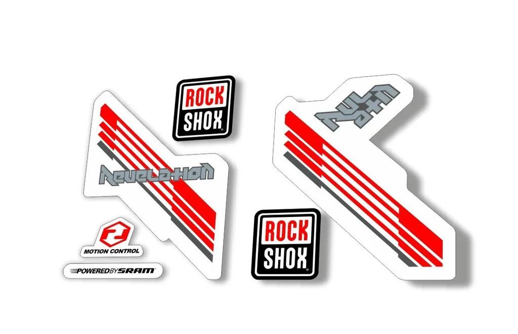 Rock Shox Revelation 2009 Mountain Bike Cycling Decal Kit Sticker Adhesive White