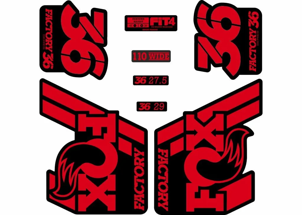FOX 36 Float 2018-19 Forks Suspension Factory Decals Stickers Adhesive Red