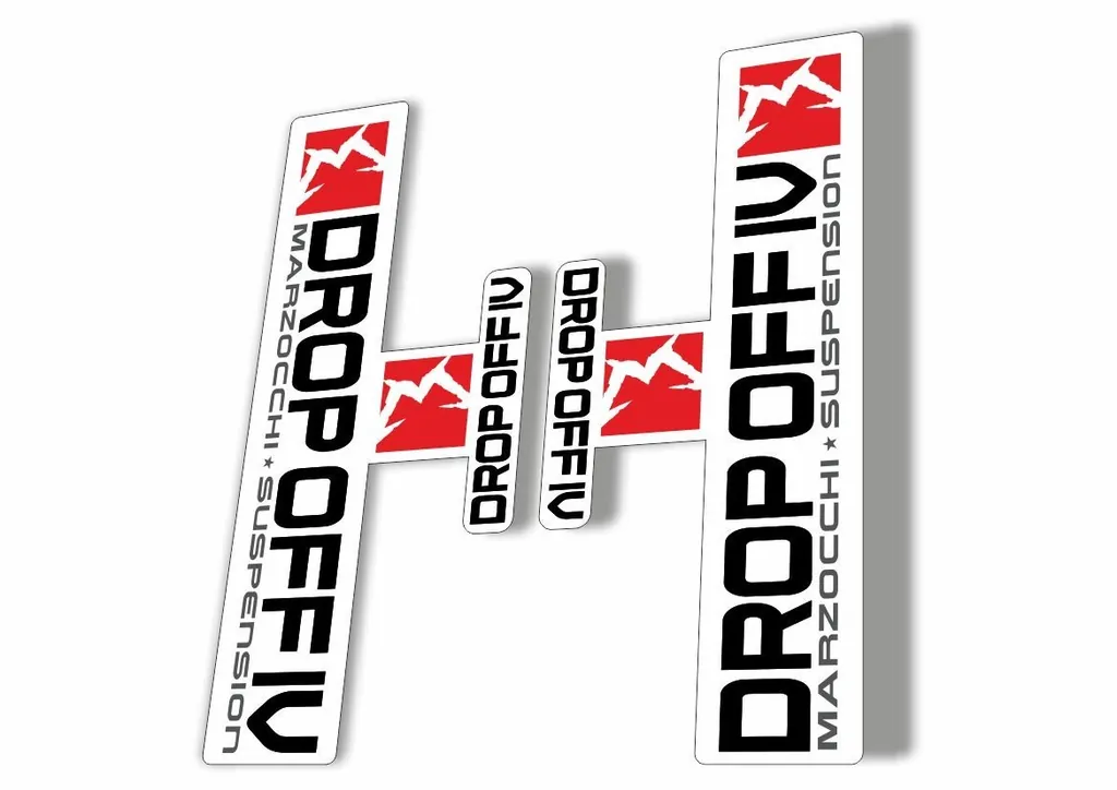 Marzocchi Drop Off 4 IV 2006 Fork Suspension Sticker Decal Kit Adhesive Black