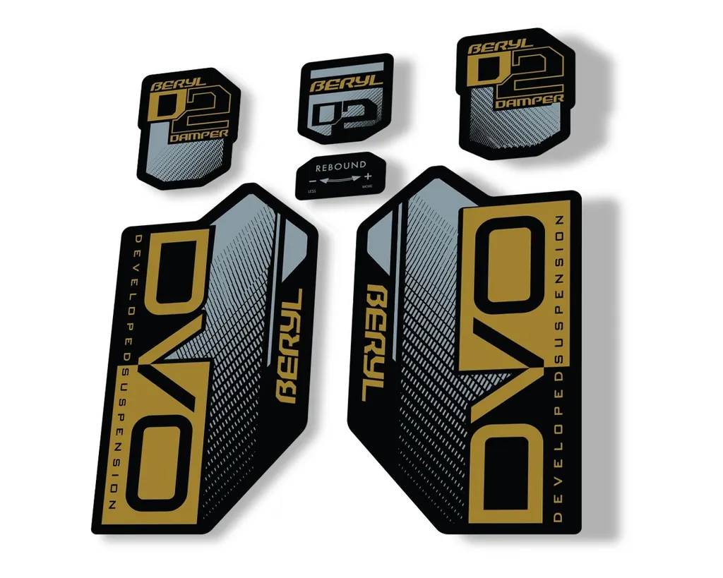 DVO Beryl D2 2019 Fork Suspension Sticker Factory Decal Adhesive Gold
