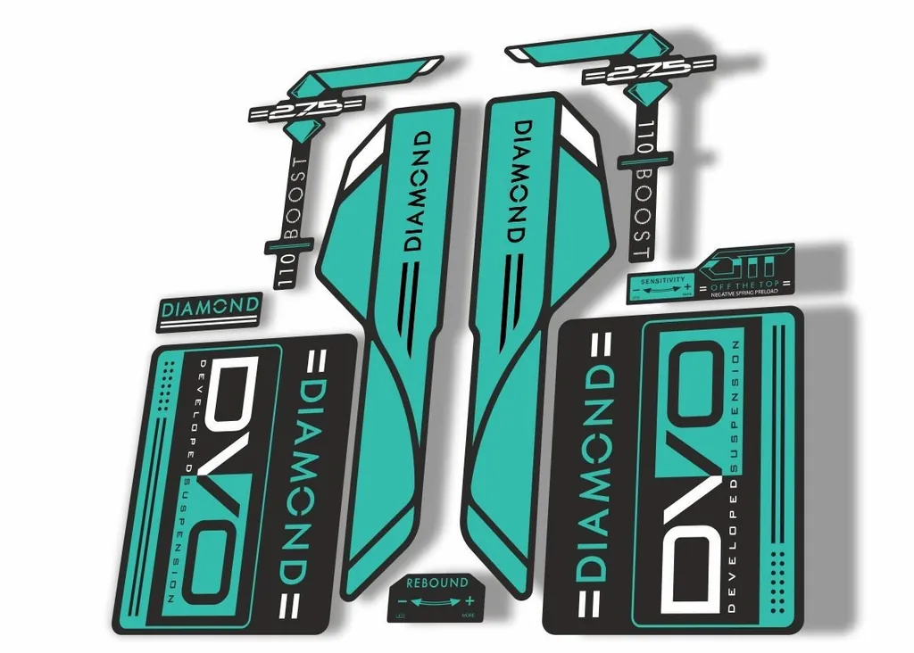 DVO 2017 Diamond Boost 27.5 Fork Suspension Sticker Decal Adhesive Dolphin