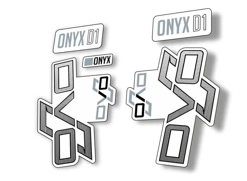 DVO Onyx D1 2022 Fork Suspension Sticker Factory Decal Adhesive Black