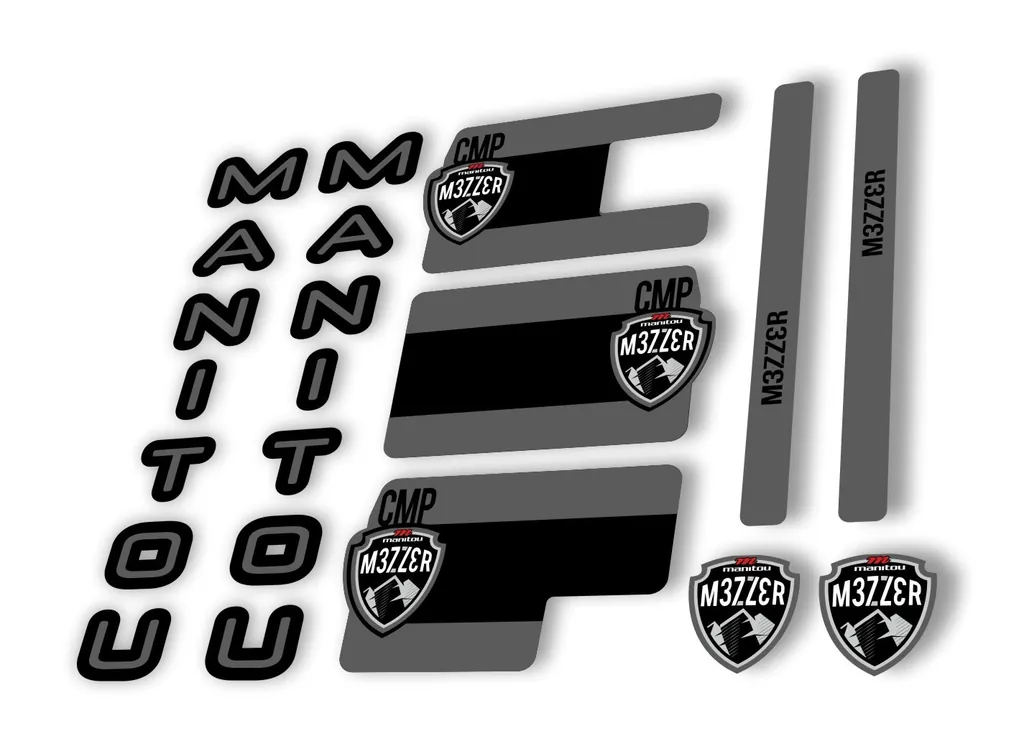 Manitou Mezzer Comp 2020 Fork Suspension Decal Kit Sticker Set Gray
