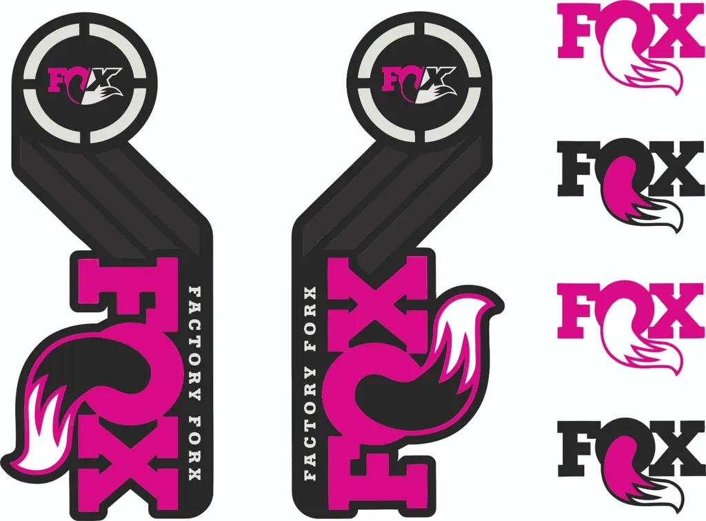 FOX Racing Shox AM Heritage Sticker Decal 2015 Kit Fork / Shock Sets Pink