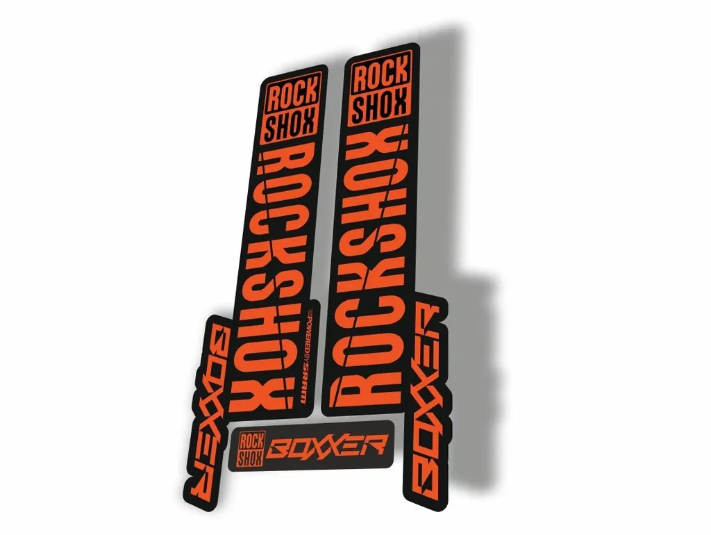 Rock Shox BOXXER 2019 Mountain Bike Cycling Decal Kit Sticker Adhesive Orange