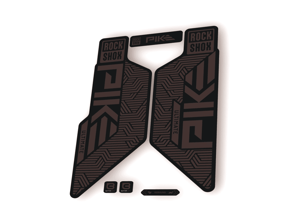 Rock Shox PIKE ULTIMATE 2025 Flight Attendant Bike Cycling Decal Sticker Gray