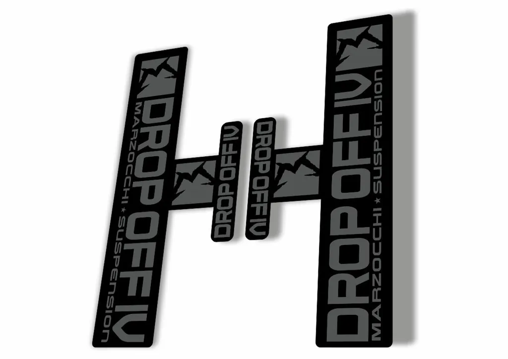 Marzocchi Drop Off 4 IV 2006 Fork Suspension Sticker Decal Kit Adhesive Gray