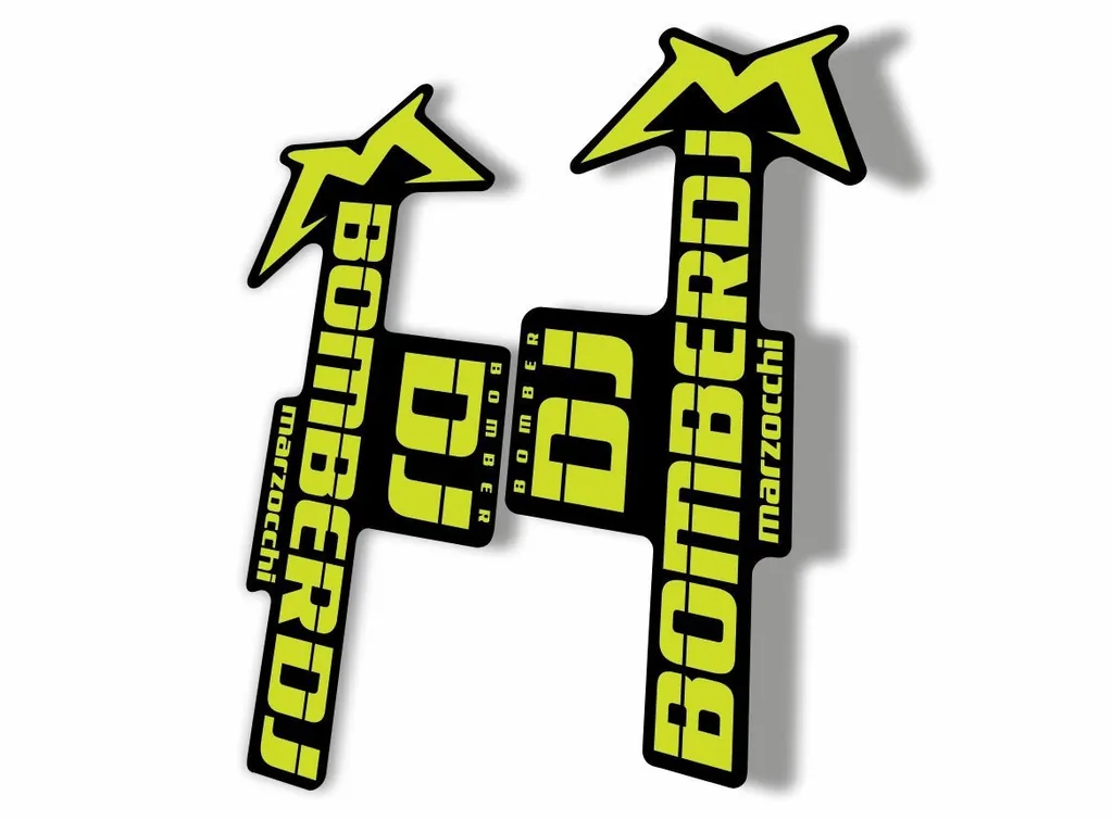 Marzocchi Bomber DJ 2020 Fork Suspension Sticker Decal Kit Adhesive Lime Green
