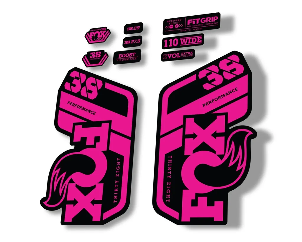 FOX 38 Performance 2021 Forks Suspension Factory Decal Sticker Pink