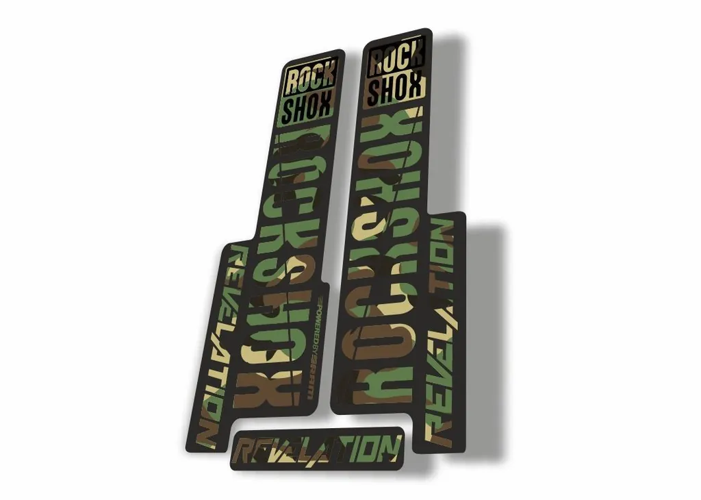 Rock Shox REVELATION 2018 Fork Decal Mountain Bike Cycling Sticker Camuflage