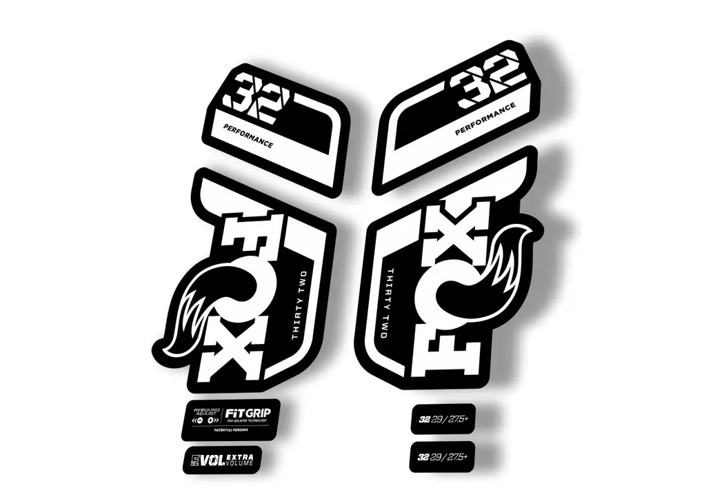 Fox 32 Performance 2021 Fork Suspension Factory Decal Sticker Adhesive White