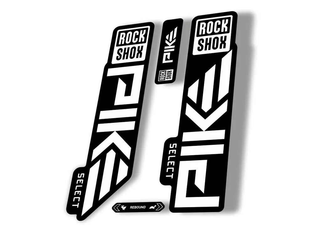 Rock Shox PIKE SELECT 2023 Mountain Bike Cycling Decal Sticker Adhesive White