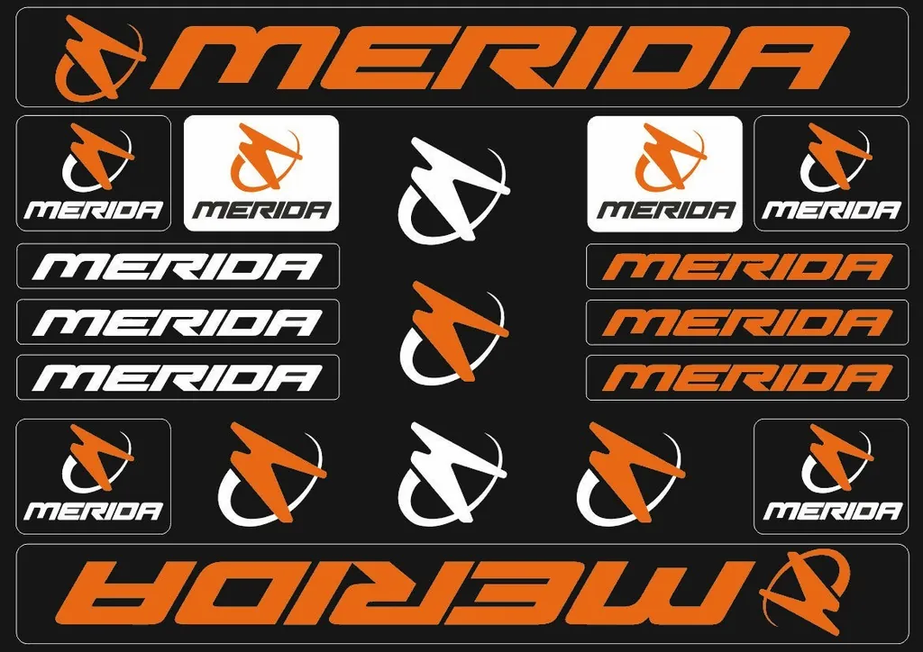 Bicycle Vinyl Stickers – Compatible with Merida Bikes – Orange