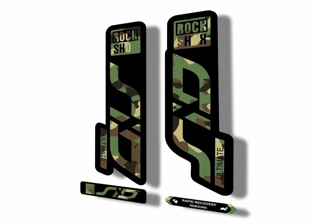 Rock Shox SID 2020 ULTIMATE Mountain Bike Cycling Decal Sticker Wood Camo