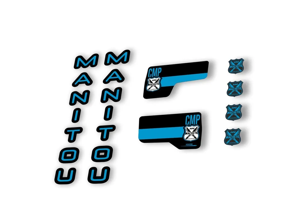Manitou Machette Comp 2020 Fork Suspension Decal Kit Sticker Set Blue