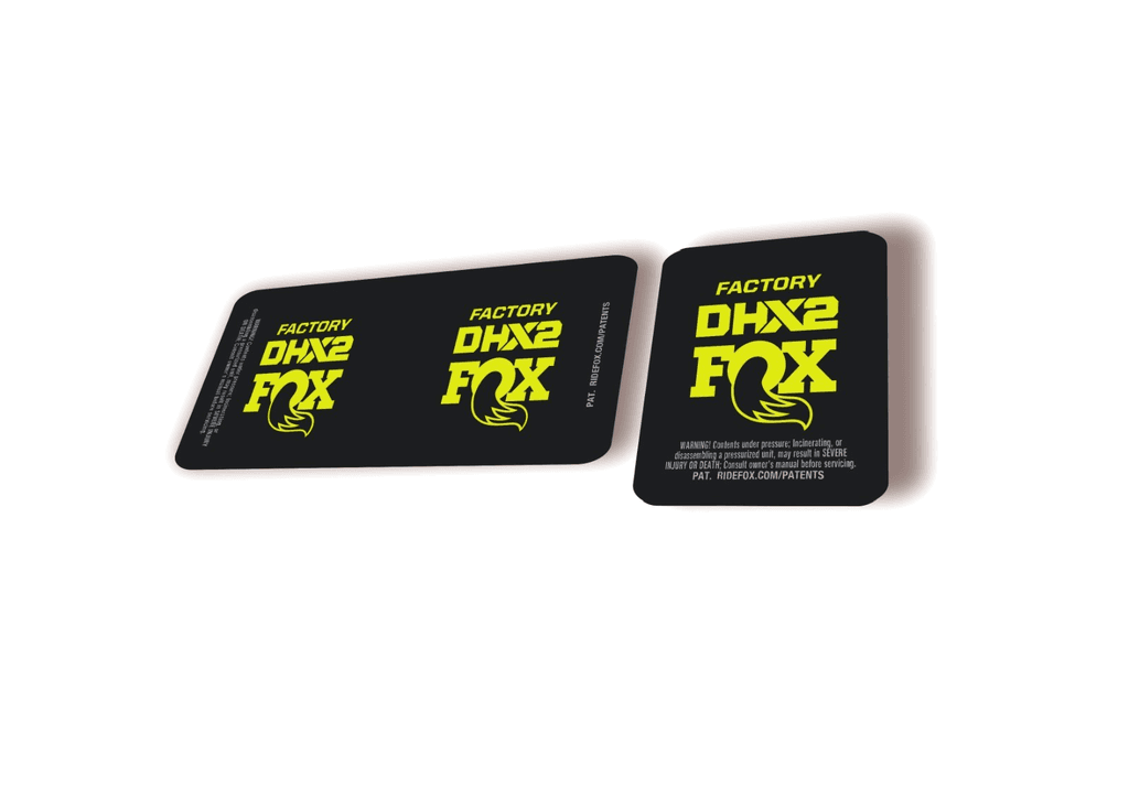 FOX DHX2 Factory 2026 Rear Shock Decal Sticker Kit Adhesive Lime Green