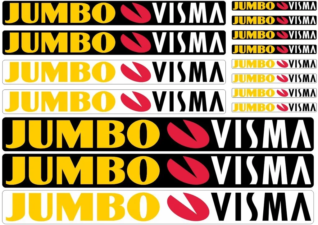 Bicycle Vinyl Frame Stickers – Compatible with Jumbo Visma – 15 Pcs