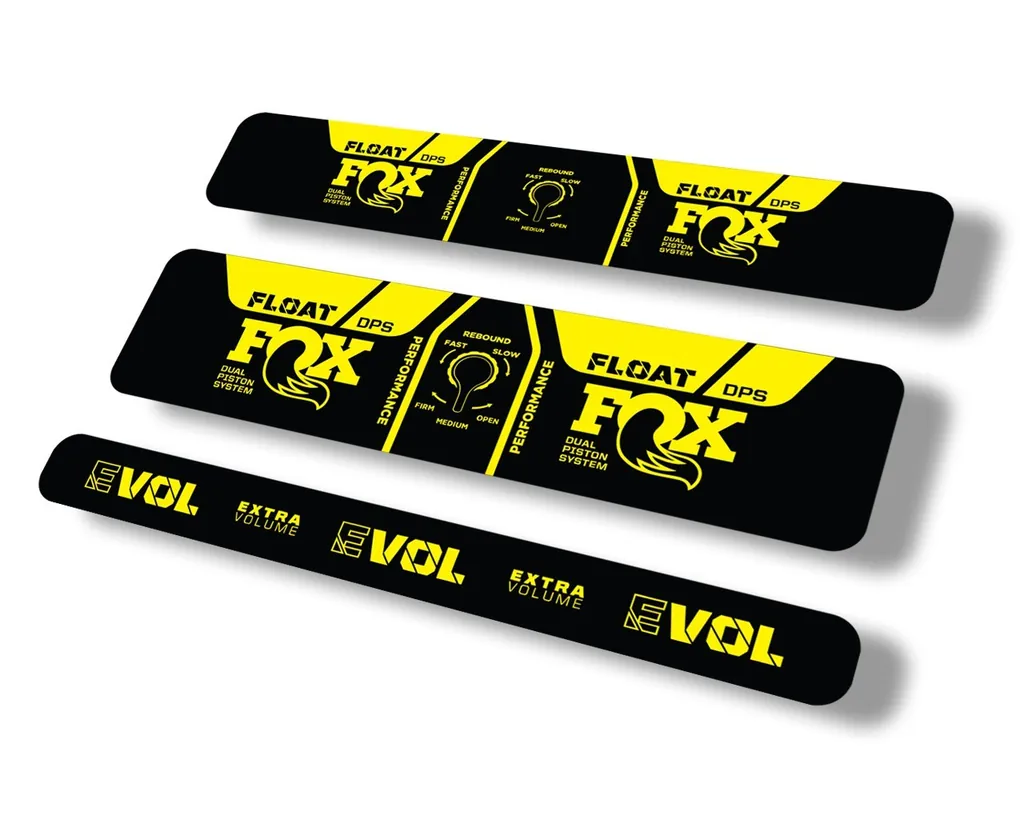 FOX Float DPS 2021 Performance Rear Shock Suspension Sticker Decal Yellow