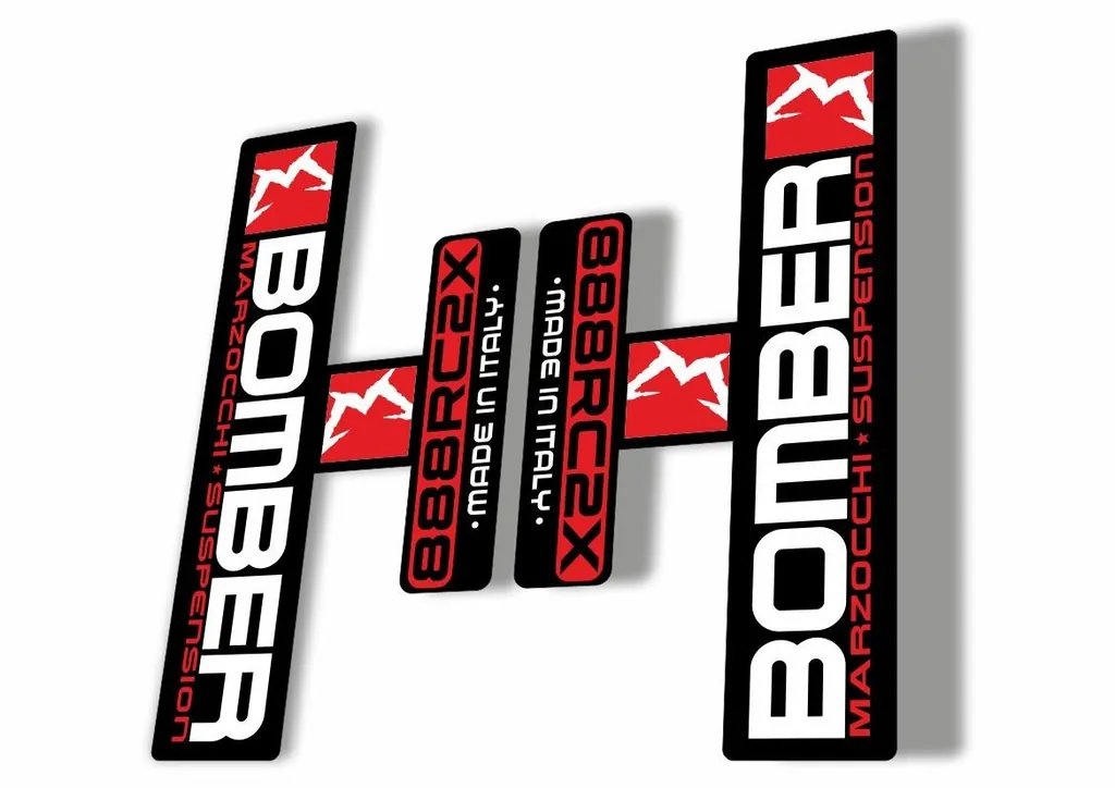 Marzocchi Bomber 888 RC2X 2006 Fork Suspension Sticker Decal Kit Adhesive White