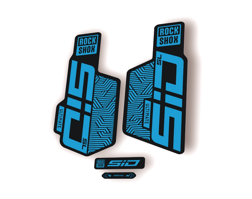 Rock Shox SID SL ULTIMATE 2025 Flight Attendant Bike Cycling Decal Sticker Blue