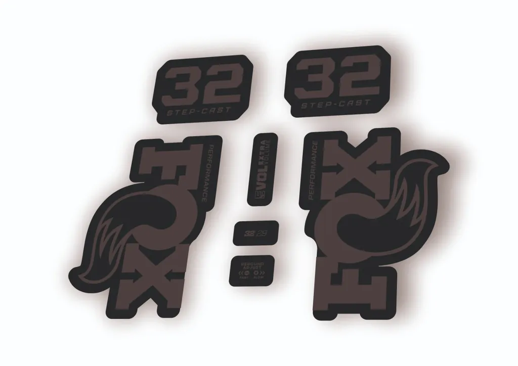 Fox 32 Step Cast Performance 2025 Fork Factory Decal Sticker Adhesive Gray
