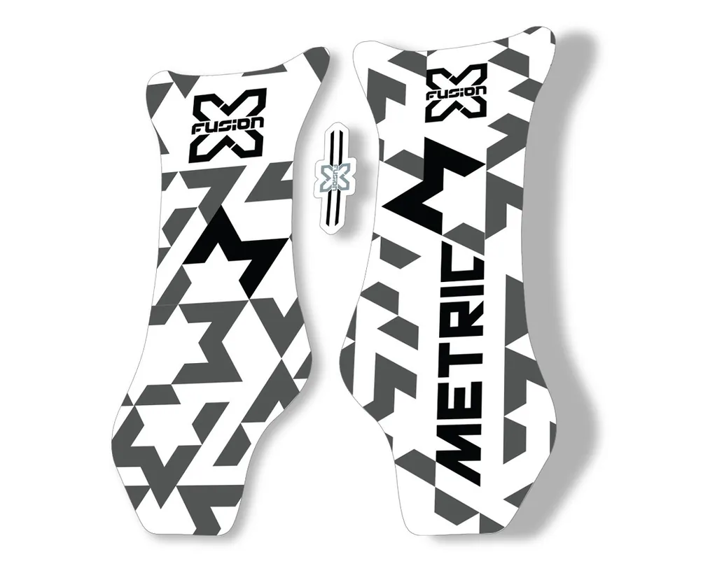 X Fusion Metric 2018 Front Shock Suspension Sticker Factory Decal Black