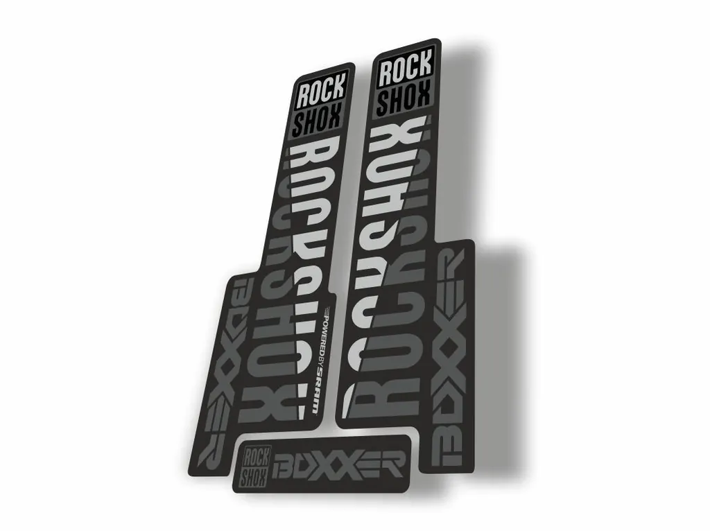 Rock Shox BOXXER 2018 Mountain Bike Cycling Decal Kit Sticker Adhesive Gray