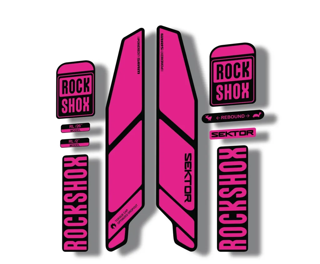 Rock Shox SEKTOR 2015 Fork Decal Mountain Bike Cycling Sticker Adhesive Pink