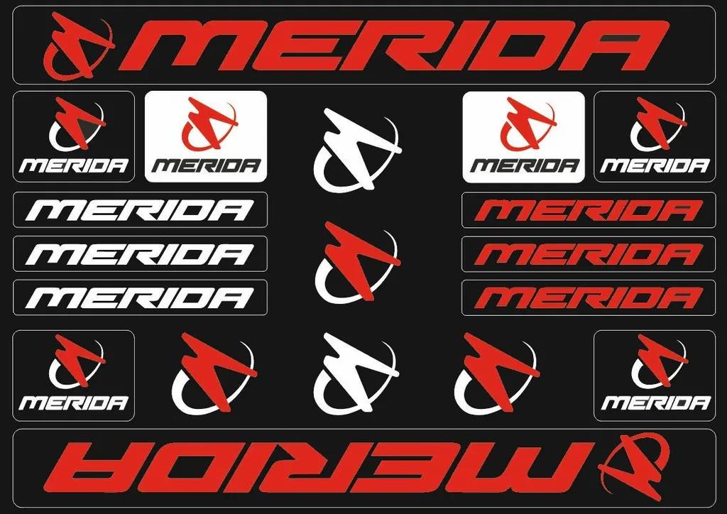 Bicycle Vinyl Stickers – Compatible with Merida Bikes – Red