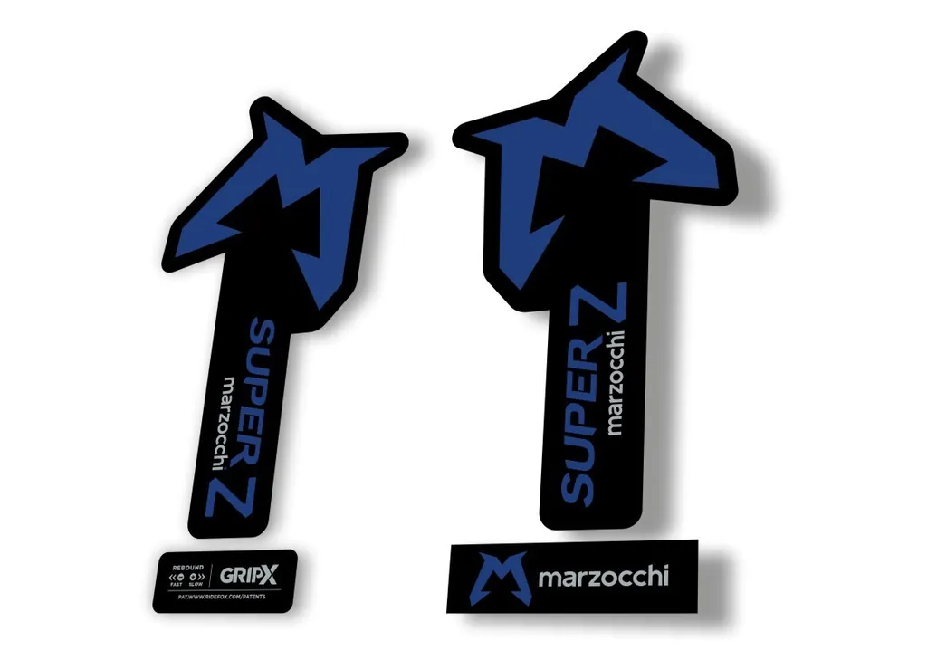 Marzocchi SUPER Z 2025 Fork Suspension Sticker Decal Kit Adhesive Dark Blue