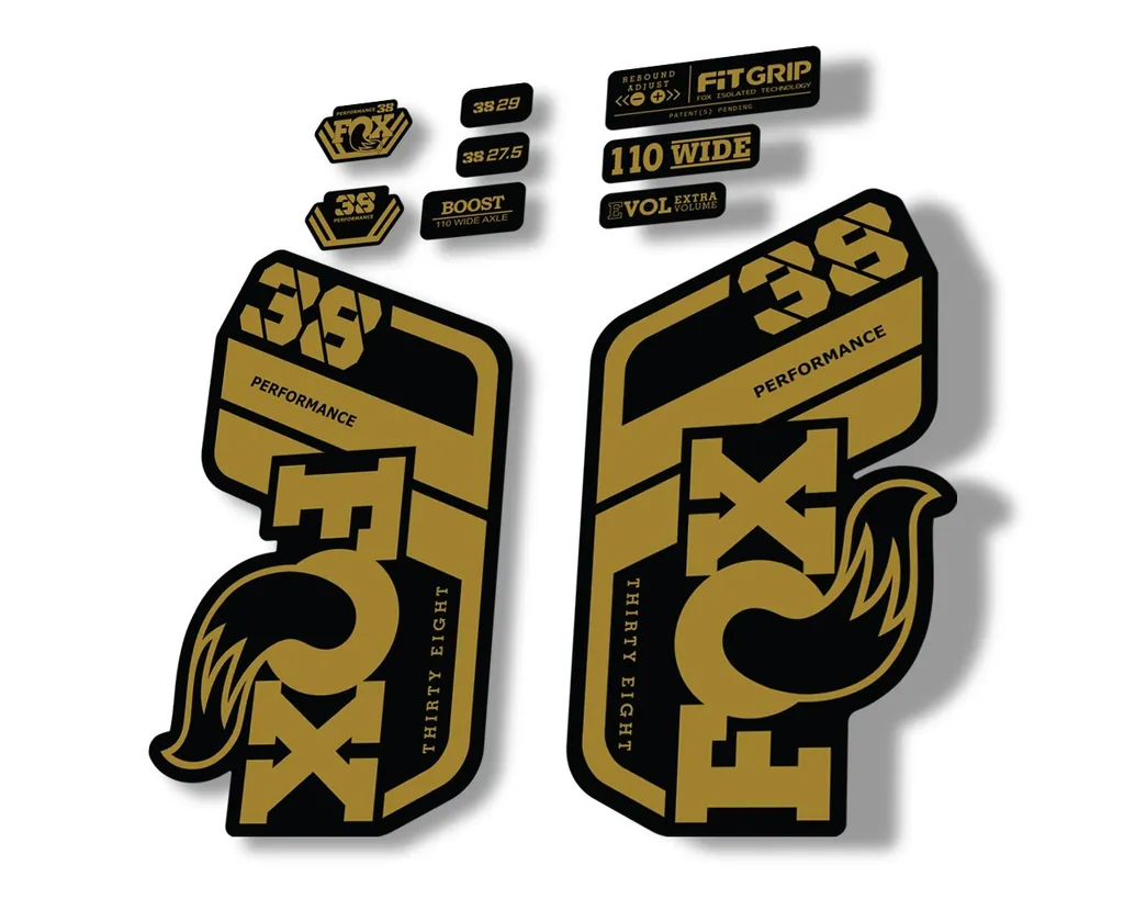 FOX 38 Performance 2021 Forks Suspension Factory Decal Sticker Gold
