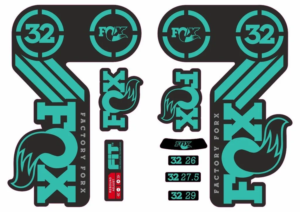 FOX 32 Heritage 2015 Fork Suspension Factory Decal Sticker Adhesive Dolphin