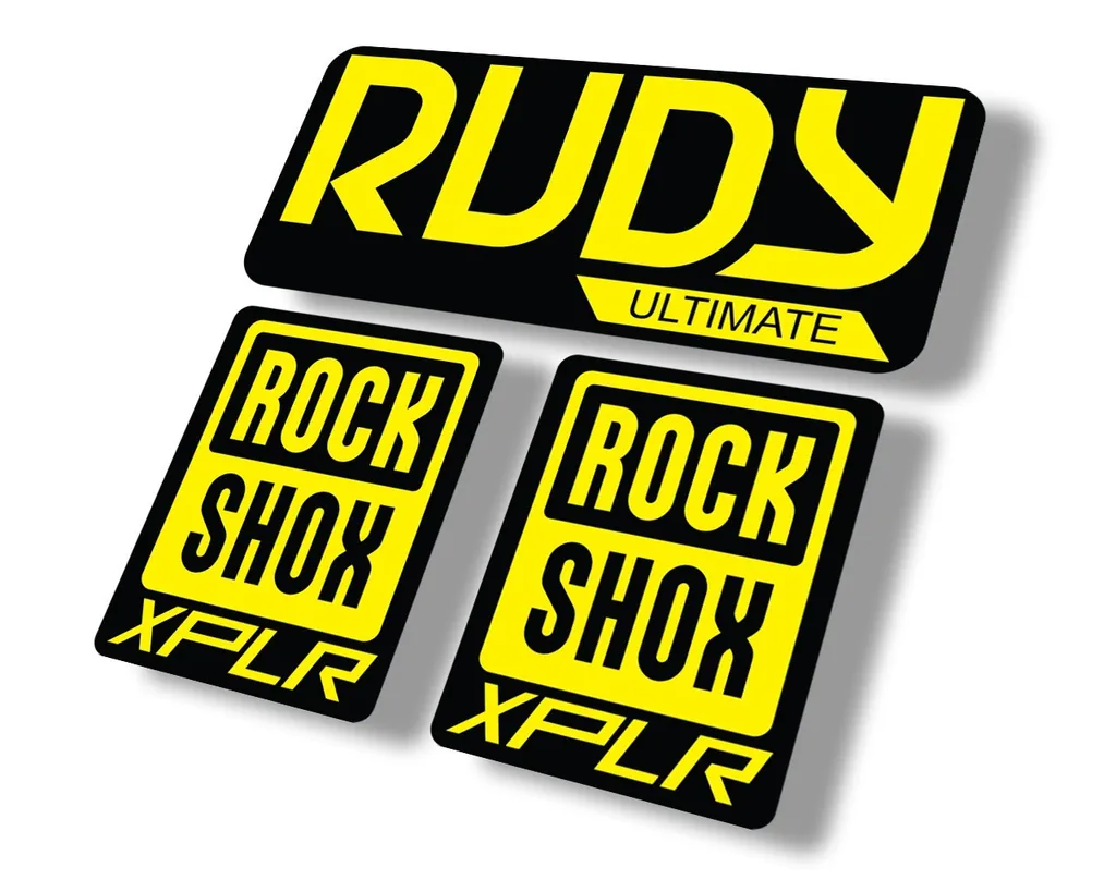 Rock Shox Rudy Ultimate XPLR Gravel Fork Decal Bike Cycling Sticker Yellow