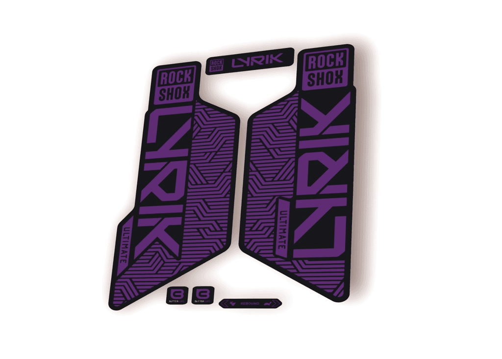 Rock Shox LYRIK ULTIMATE 2025 Flight Attendant Bike Cycling Decal Sticker Purple