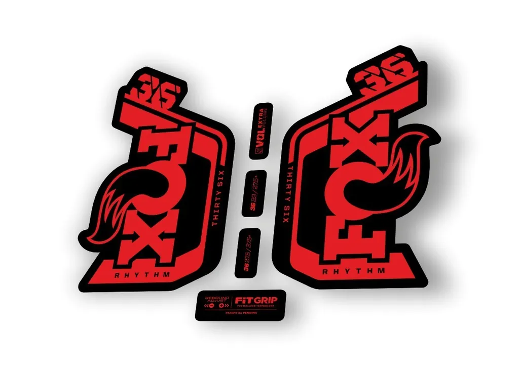 Fox 36 Rhythm 2024 Fork Suspension Factory Decal Sticker Adhesive Red