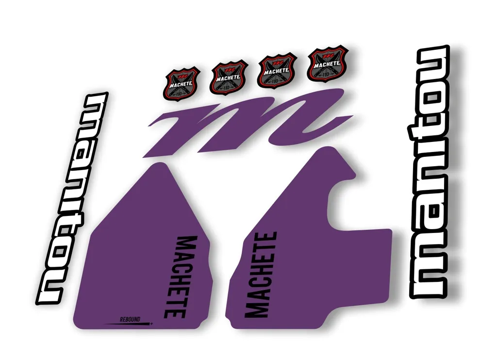 Manitou Machhete 110 Comp 2020 Fork Suspension Decal Kit Sticker Set Purple