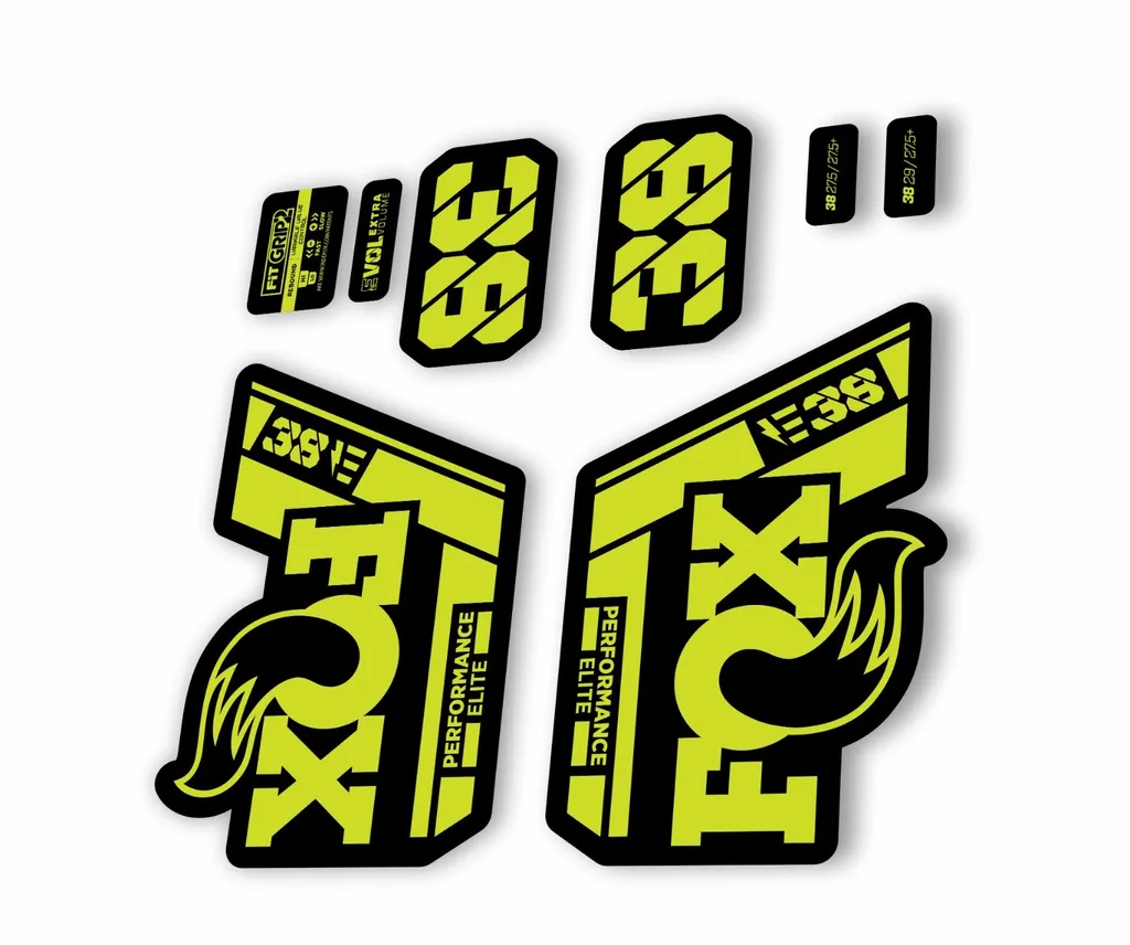 FOX 38 P. Elite E Bike 2021 Forks Suspension Factory Decal Sticker Lime Green