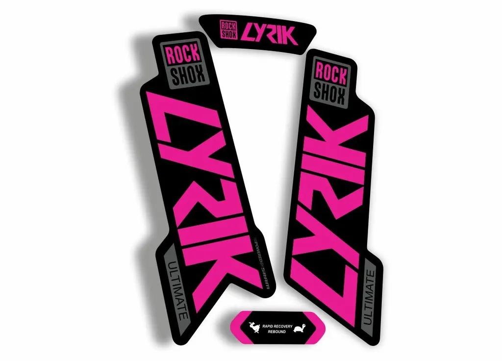 Rock Shox Lyrik Ultimate 2020 Fork Decal Bike Cycling Sticker Pink Gray