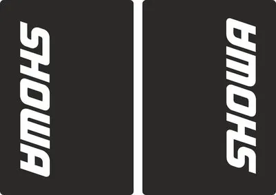 Showa Motocross Upper Fork Decal Stickers Graphic Set Adhesive Black